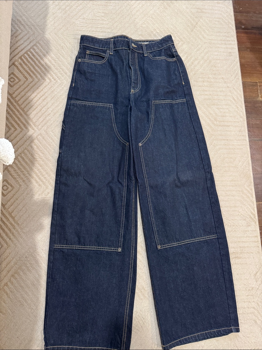 zara Dark Blue Carpenter Jeans - Wide Leg Denim
worn once size 4